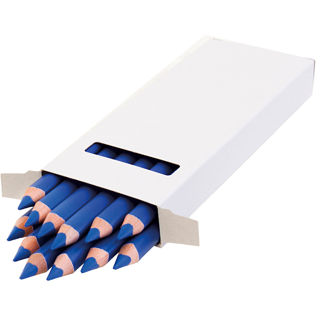 Edu3 matita colorata edu jumbo, spessore 10 mm, mina 6,25 mm, blu scuro, 12 pezzi 1 scatola