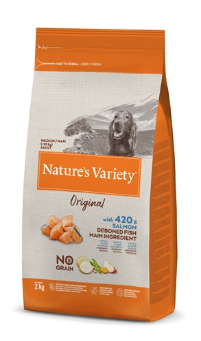 Varietà di nature Varietà per adulti originale Maxi Salmon senza grano