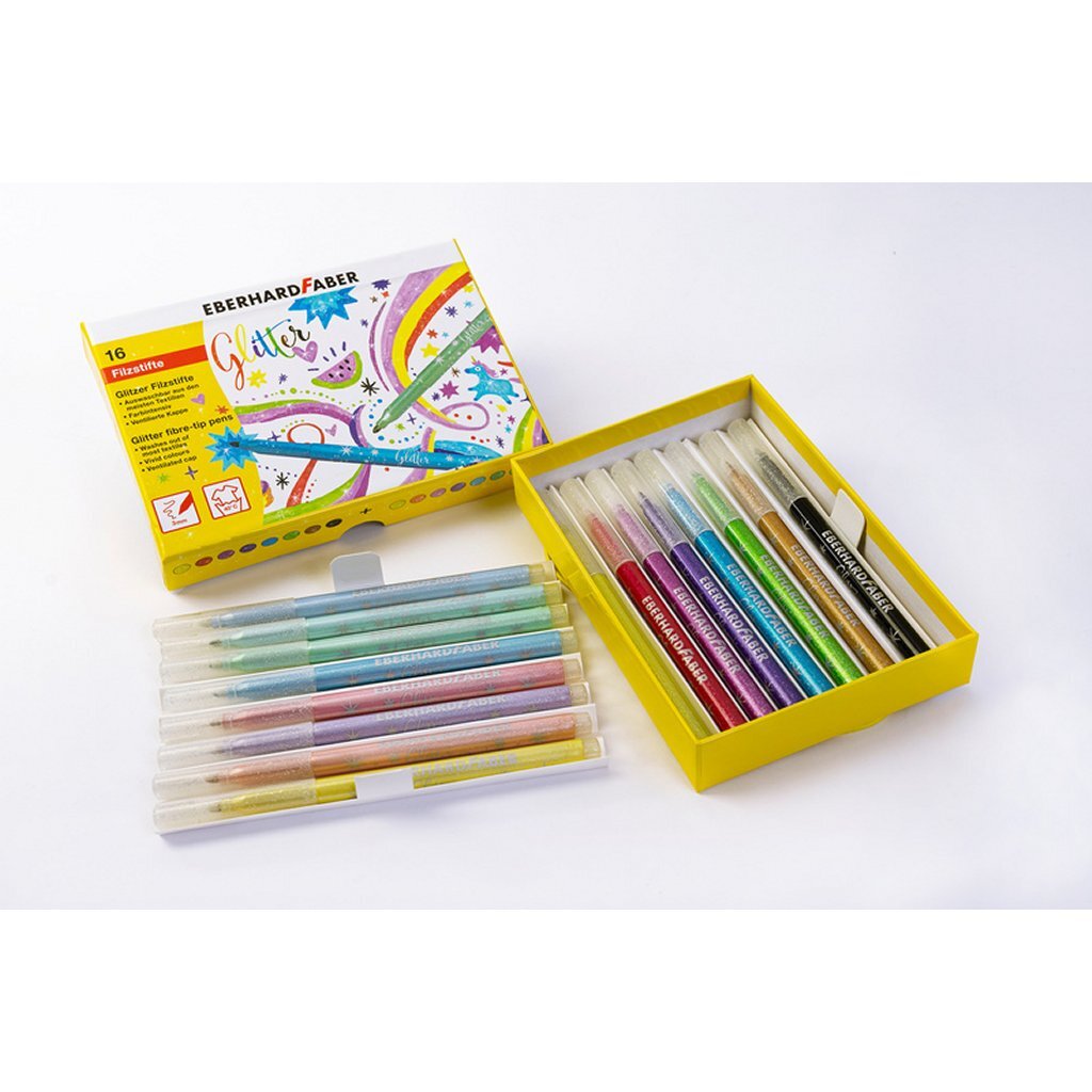 Eberhard Faber Eberhard Faber EF-551016 Penne in feltro Glitter Box 16 colori