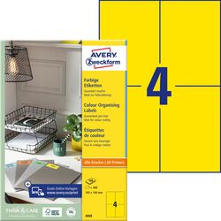 Etichette 3549 avery 105x148mm gialle