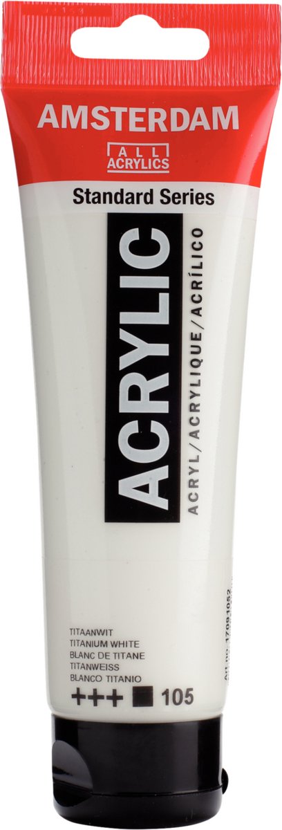 Amsterdam standard series acrylic paint tube 120 ml titanium white 105