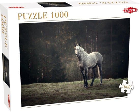 Horse puzzle su un bordo della foresta 1000 pezzi