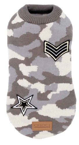 Croci Dog Sweater Mimetic Camuflage Gray