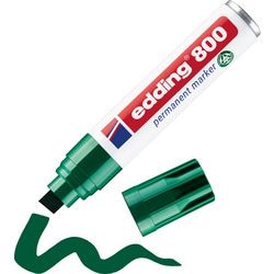Pennarello indelebile edding 800 verde punta smussata 4-12 mm