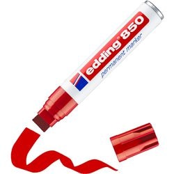 Pennarello indelebile edding 850 rosso punta bloccata 5-16 mm