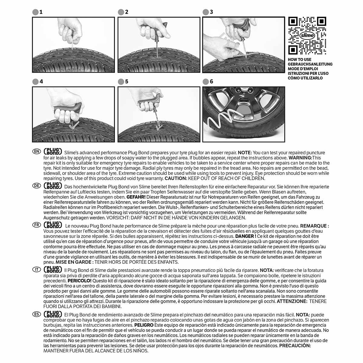 Kit di riparazione pneumatici Slime Deluxe per pneumatici fuoristrada