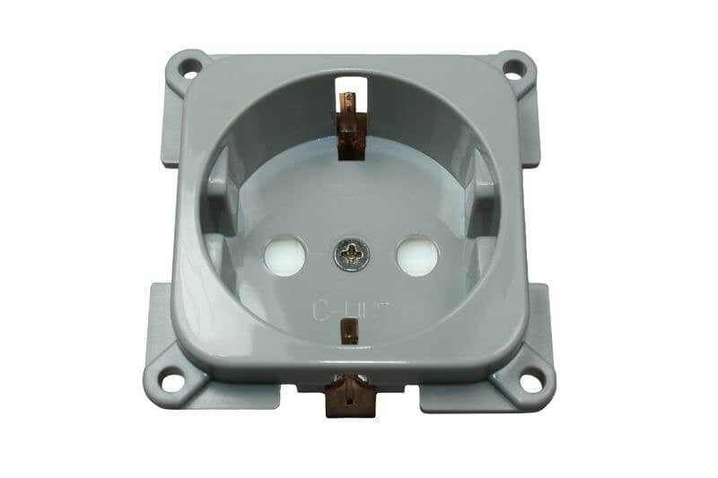 C-line wandcontactdoos camper en caravan 230 volt grijs - verpakt
