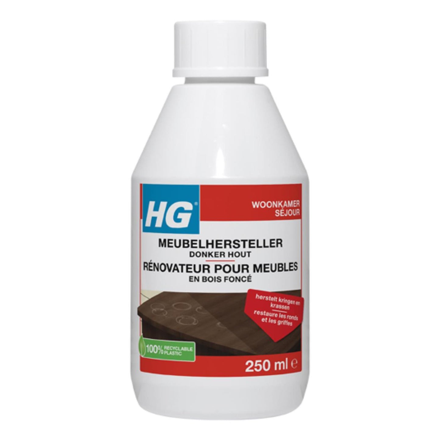 Restaurador de muebles Hg madera oscura.