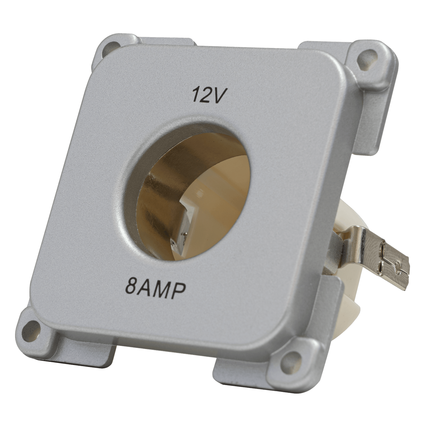 C-line 12 volt stopcontact camper en caravan zilver - verpakt