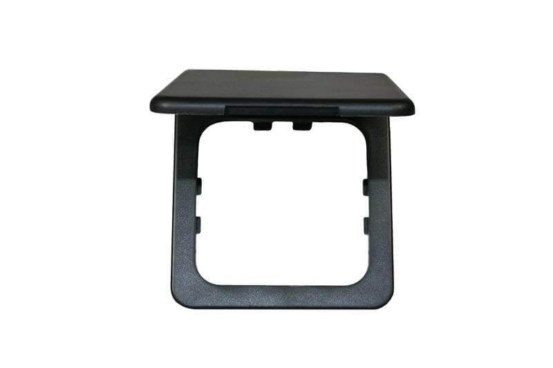 Tapa con bisagras Opal negra - empaquetada