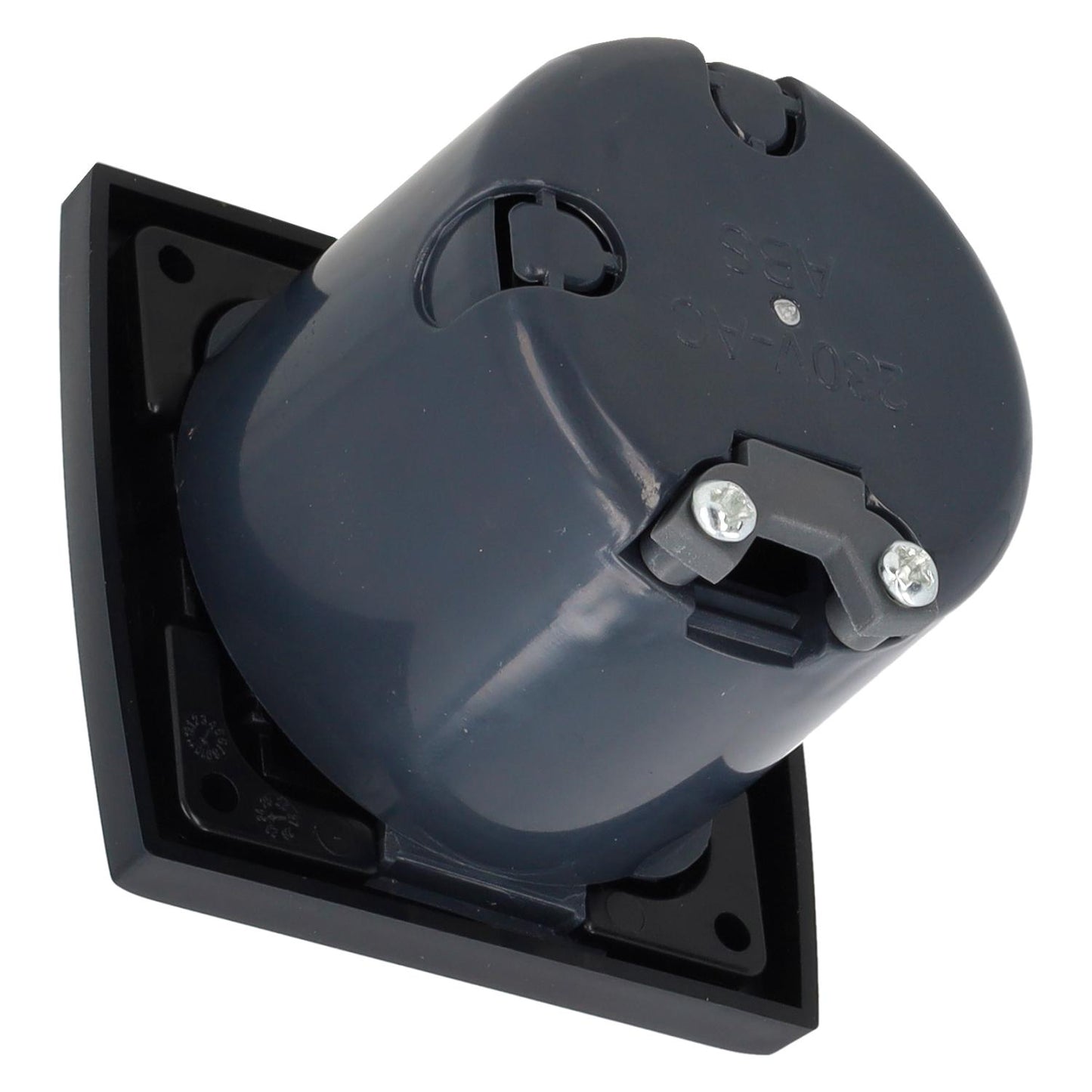 Toma de pared C-line 230v con tapa abatible + marco protector opal negro - sin embalaje de venta