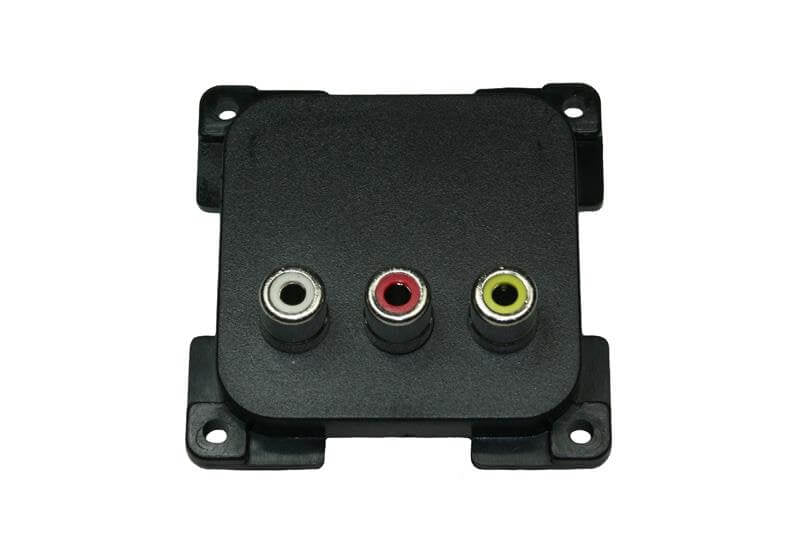 C-line video en audio contactdoos zwart - verpakt
