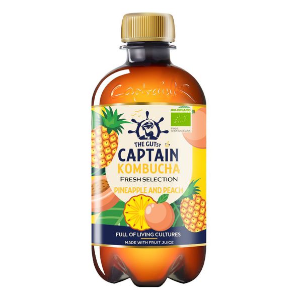 Il coraggioso capitano kombucha ananas pesca biologico (12x 400ml) (sfera)