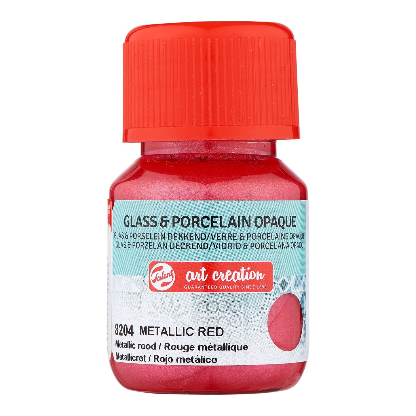 Talens creación artística • porcelana de vidrio opaca 30ml rojo metalizado
