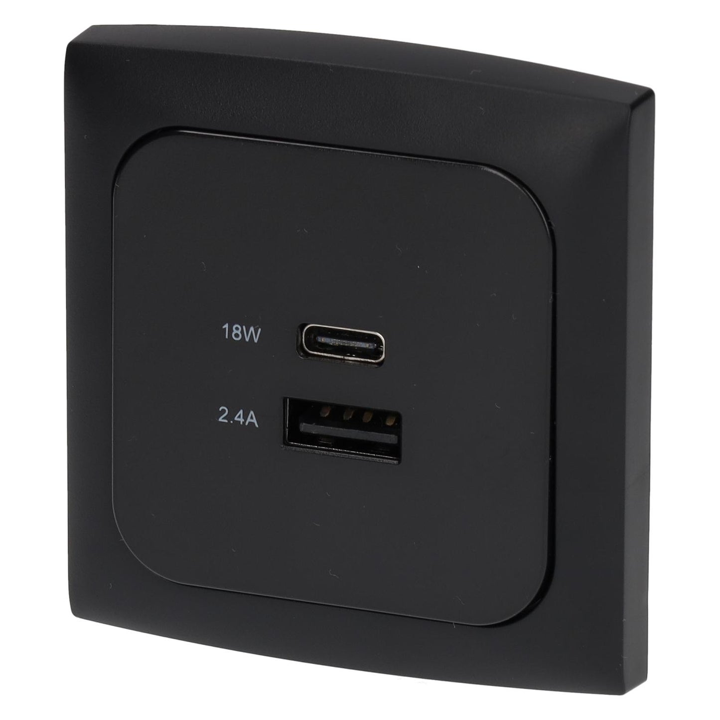 C-line usb laadcontactdoos met usb-a en usb-c - ece r10 - zwart