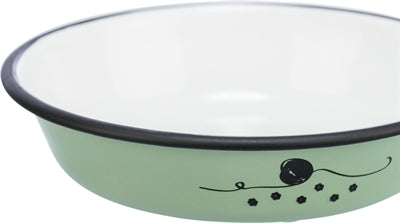 Trixie Voer Water Waterbanken esmalte plano de acero inoxidable verde