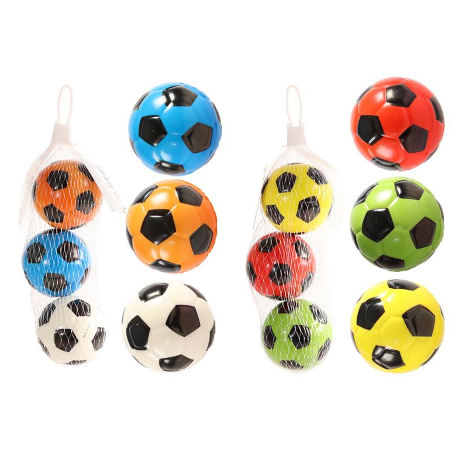Palloni da calcio 3 pezzi in rete ø6cm
