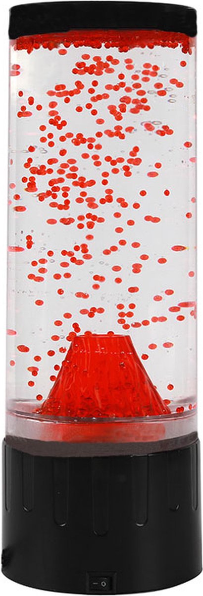 Lámpara de lava Itotal redonda 10,5 x 30 cm roja