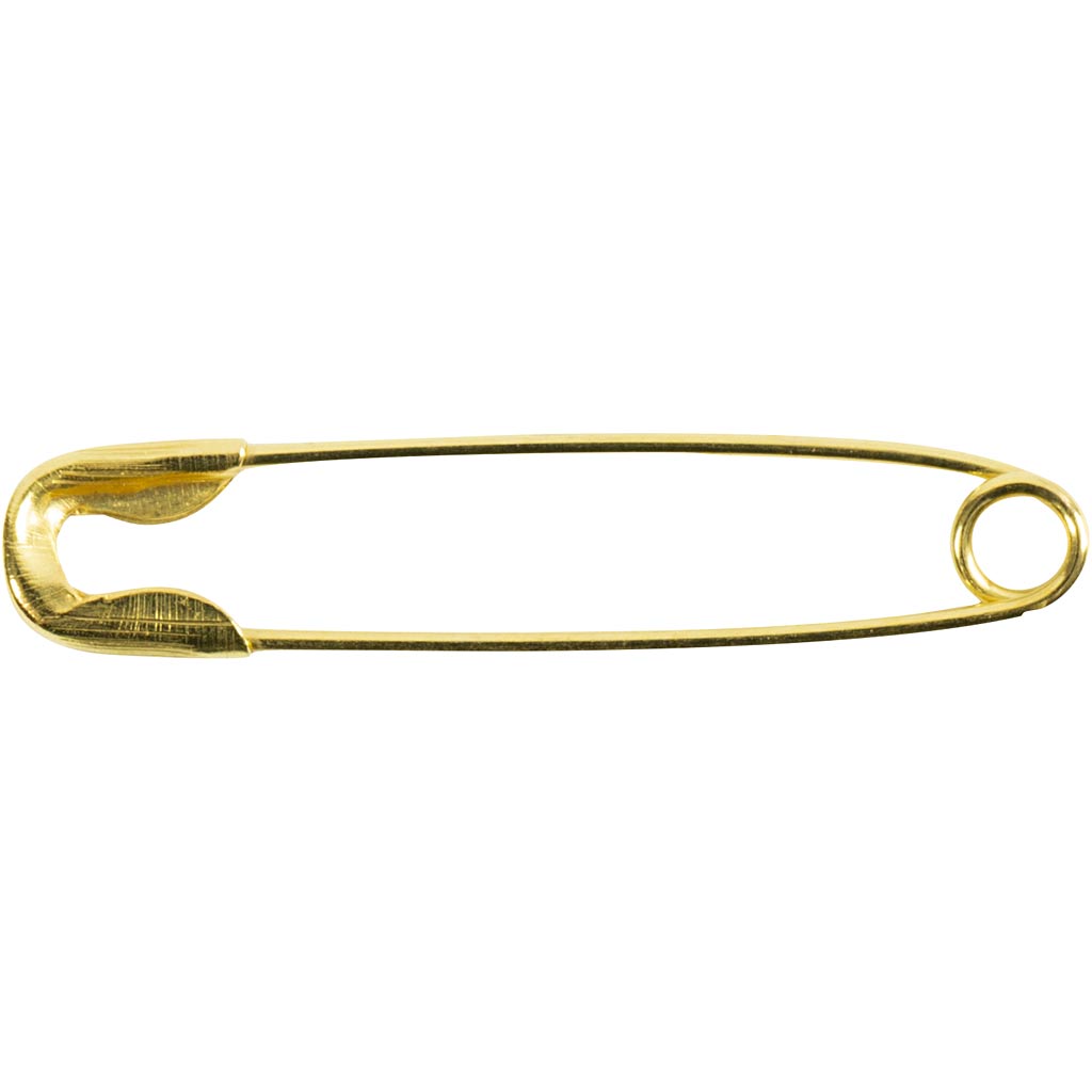 Pins de seguridad de Createiv Company, L: 22 mm, espesor 0.6 mm, oro, 500 piezas 1 caja