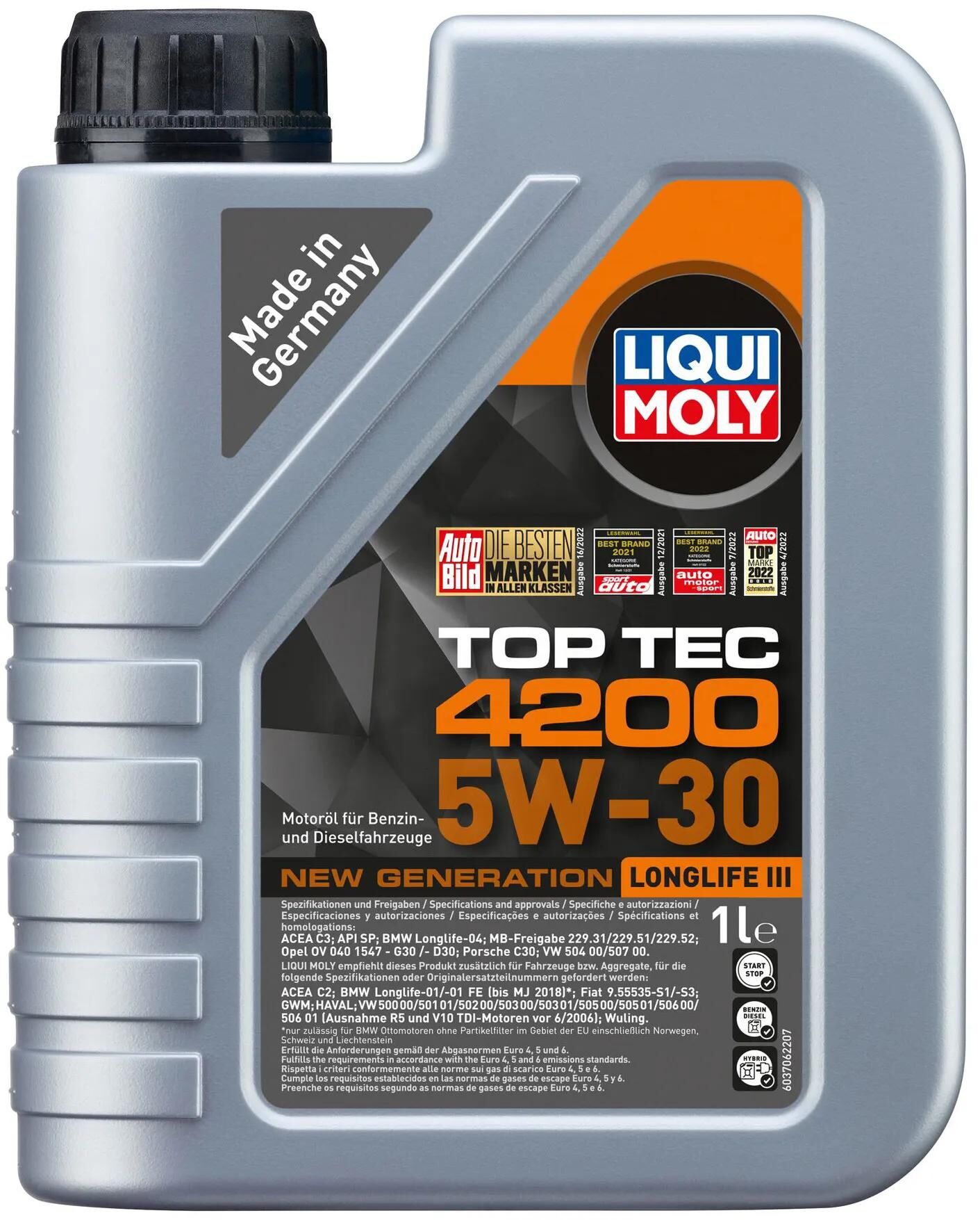 Liqui Moly Motor Oil Top TEC 4200 New Generation.