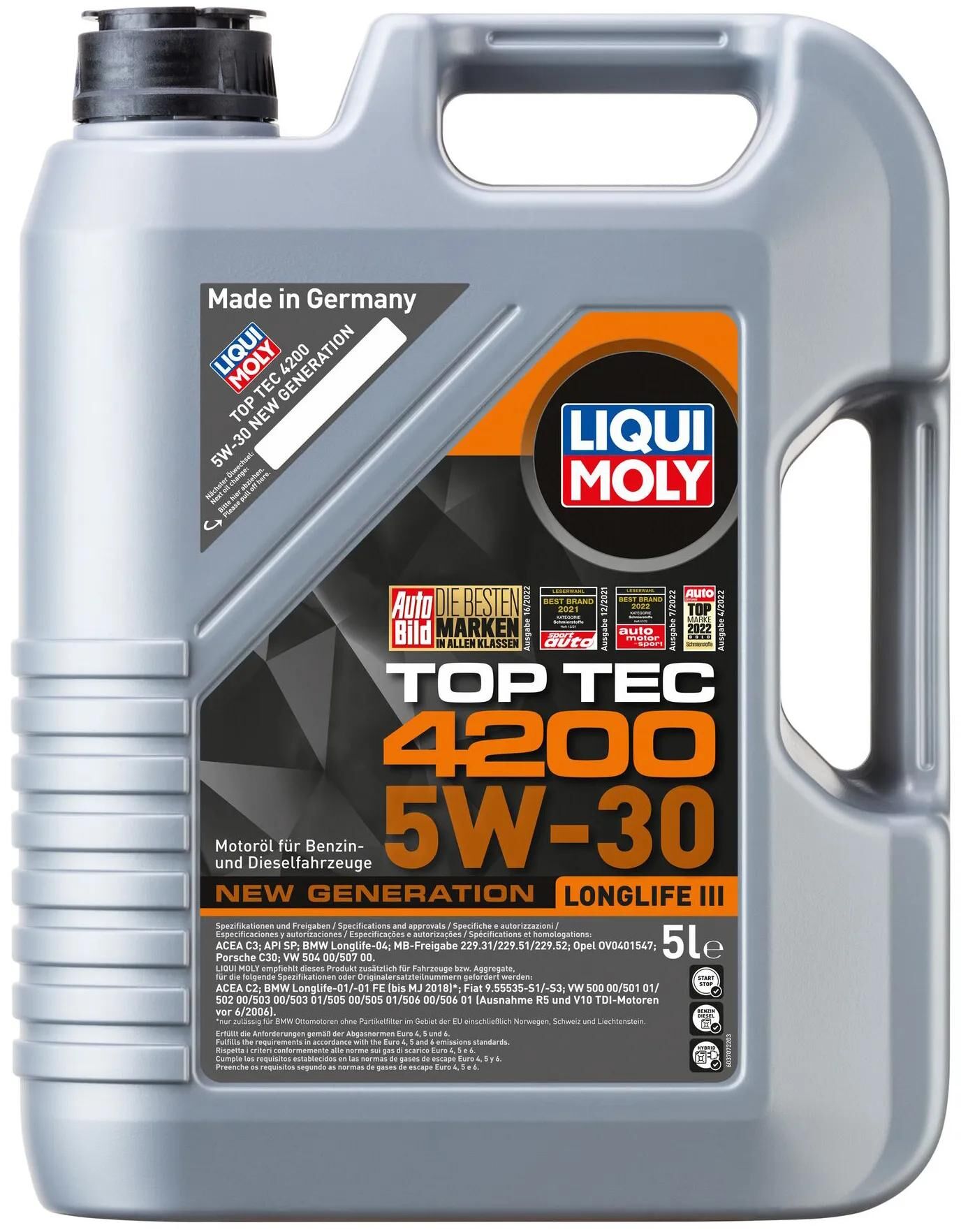 Liqui Moly Motor Oil Top TEC 4200 New Generation.