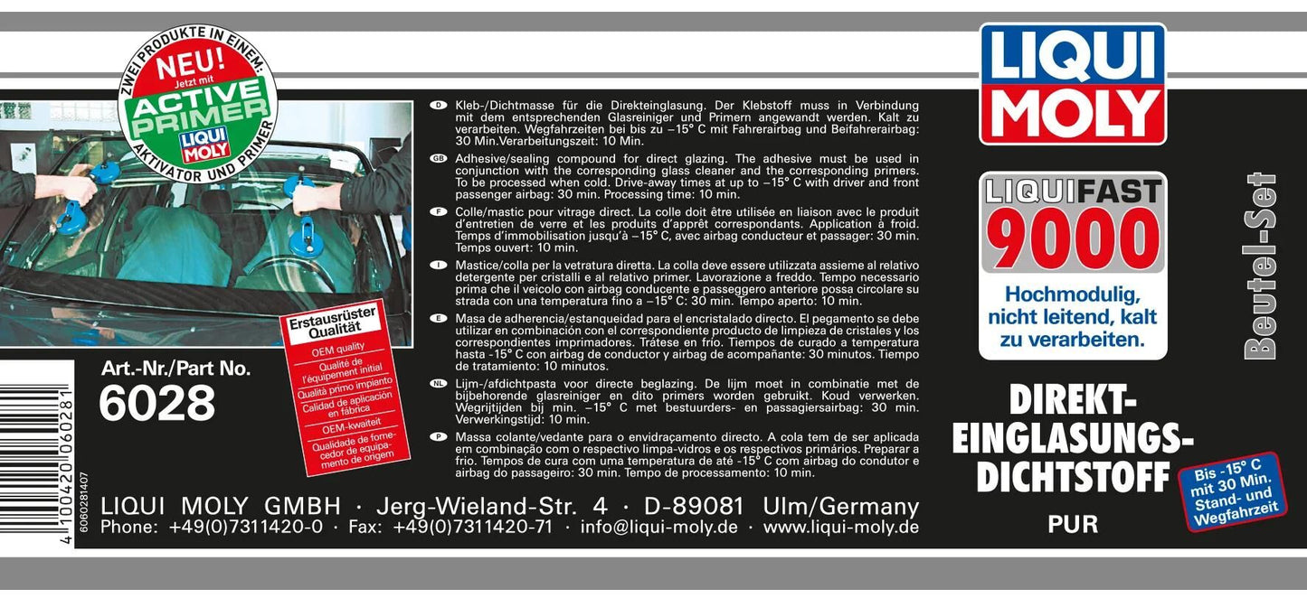 Liqui Moly Window Adhesive Set Liquifast 9000 set