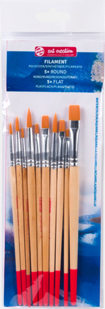 Talens art creation aquarelpenselen set van 10 - polyester