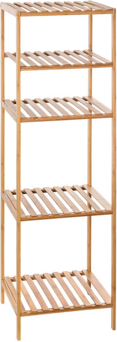 Five Simply Smart 5Five estantería de almacenaje con 5 niveles para el baño bambú natural 35x32x77 cm madera natural