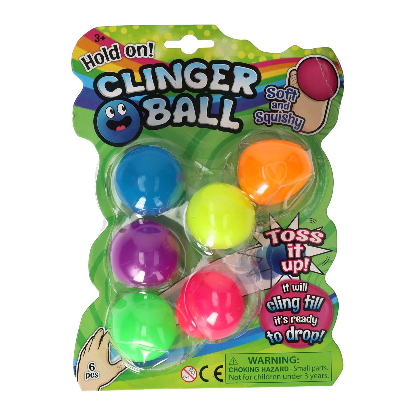 Bolas de neón exprimibles, 6 uds.