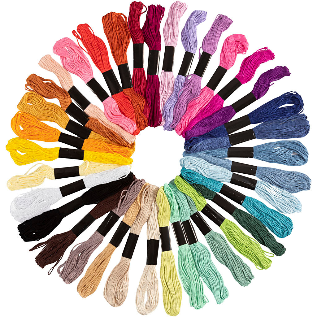 Filato da ricamo, 42 colori