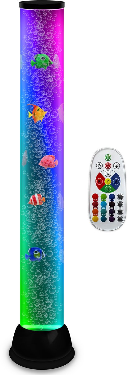 Partyfunlights - XXL fishing lamp with bubbles 80cm - color changing - works on a USB adapter - incl. Cavo USB