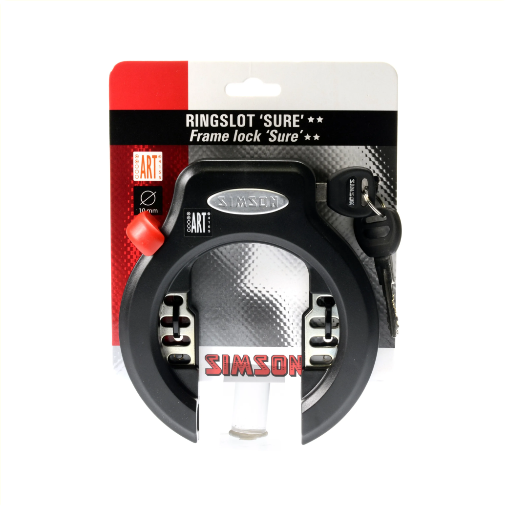 Simson Ringslot Sure Art2 - Nero, 6,5 cm - Bicycle