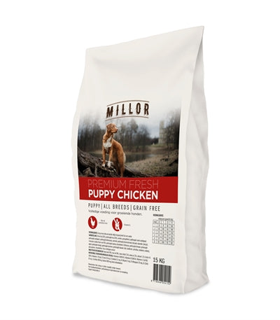 Millor Millor Premium extruido de pollo de cachorro fresco sin grano