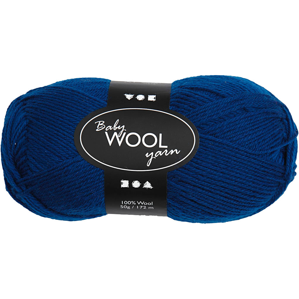 Lana para bebé Creativ company, l: 172 m, azul oscuro, 50 g 1 ovillo