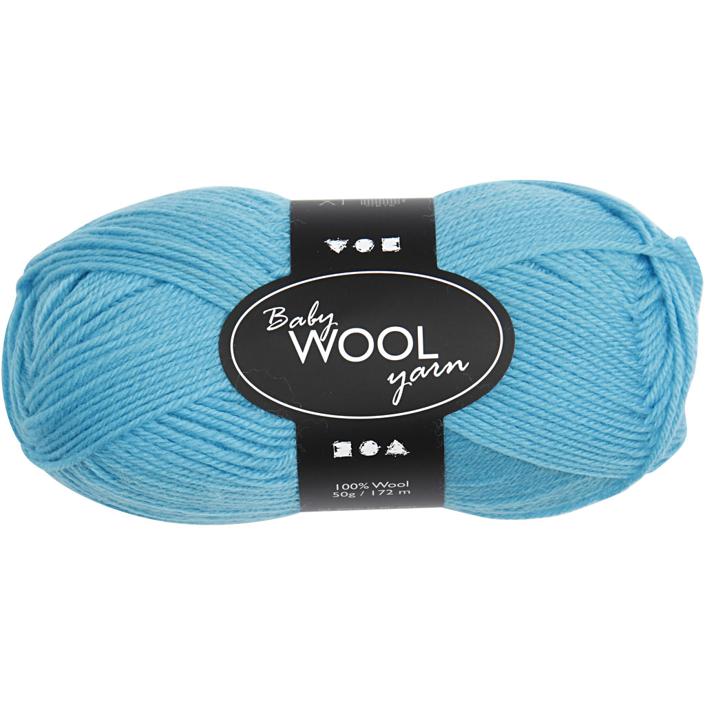 Lana para bebé Creativ company, l: 172 m, turquesa, 50 g 1 ovillo