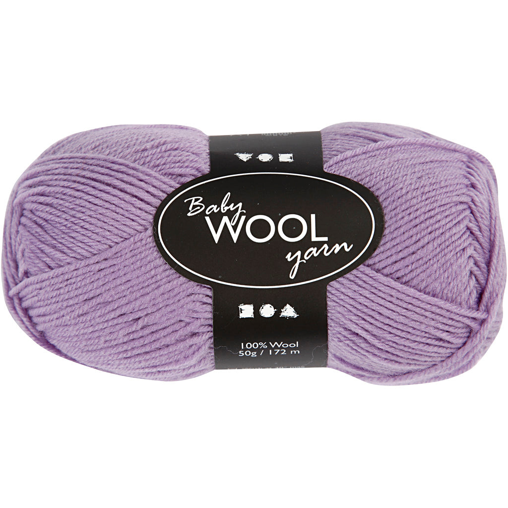 Lana para bebé Creativ company, l: 172 m, violeta, 50 g 1 ovillo