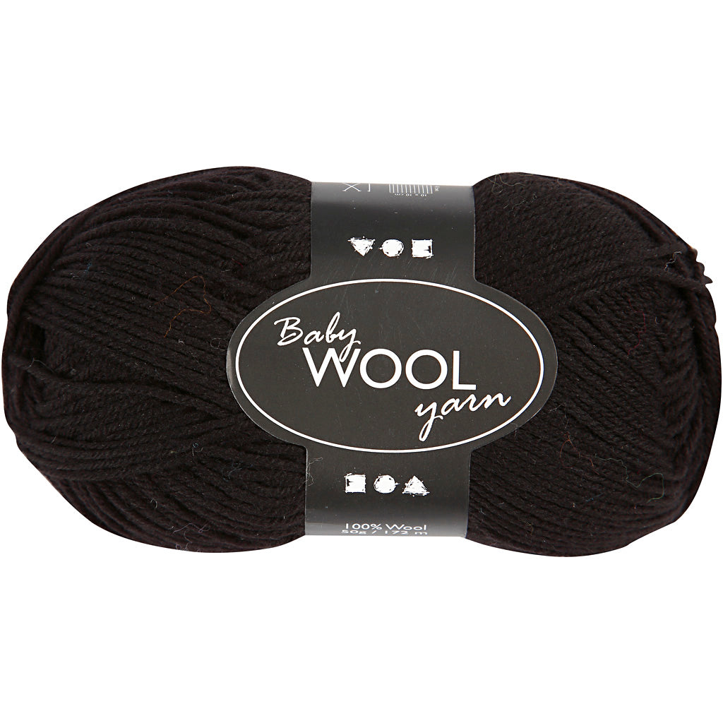 Filato per bambini Creativ Company, l: 172 m, nero, 50 g 1 gomitolo