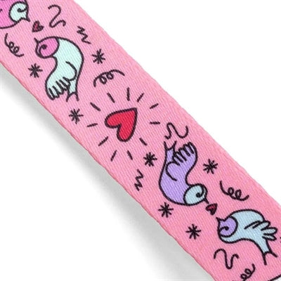 Morso collar perro reciclado dulce tweet rosa