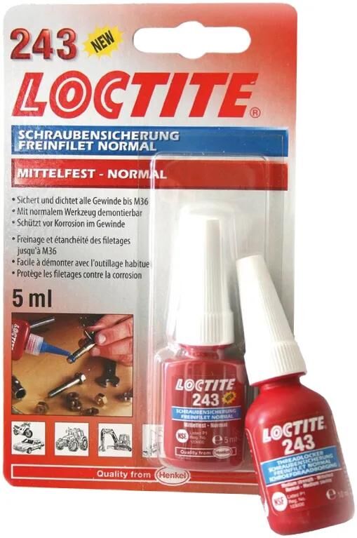 Loctite protección de tornillos 243 retención de tornillos tubo de 5 ml resistencia media