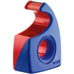 Dispenser per nastro adesivo tesa easy cut® rosso blu in plastica