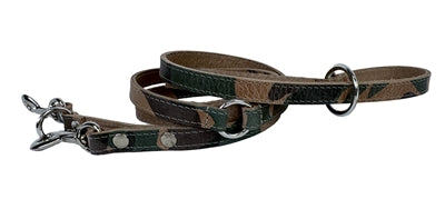 Cinturón de perro Sazzz Camuflaje de cuero ajustable vintage