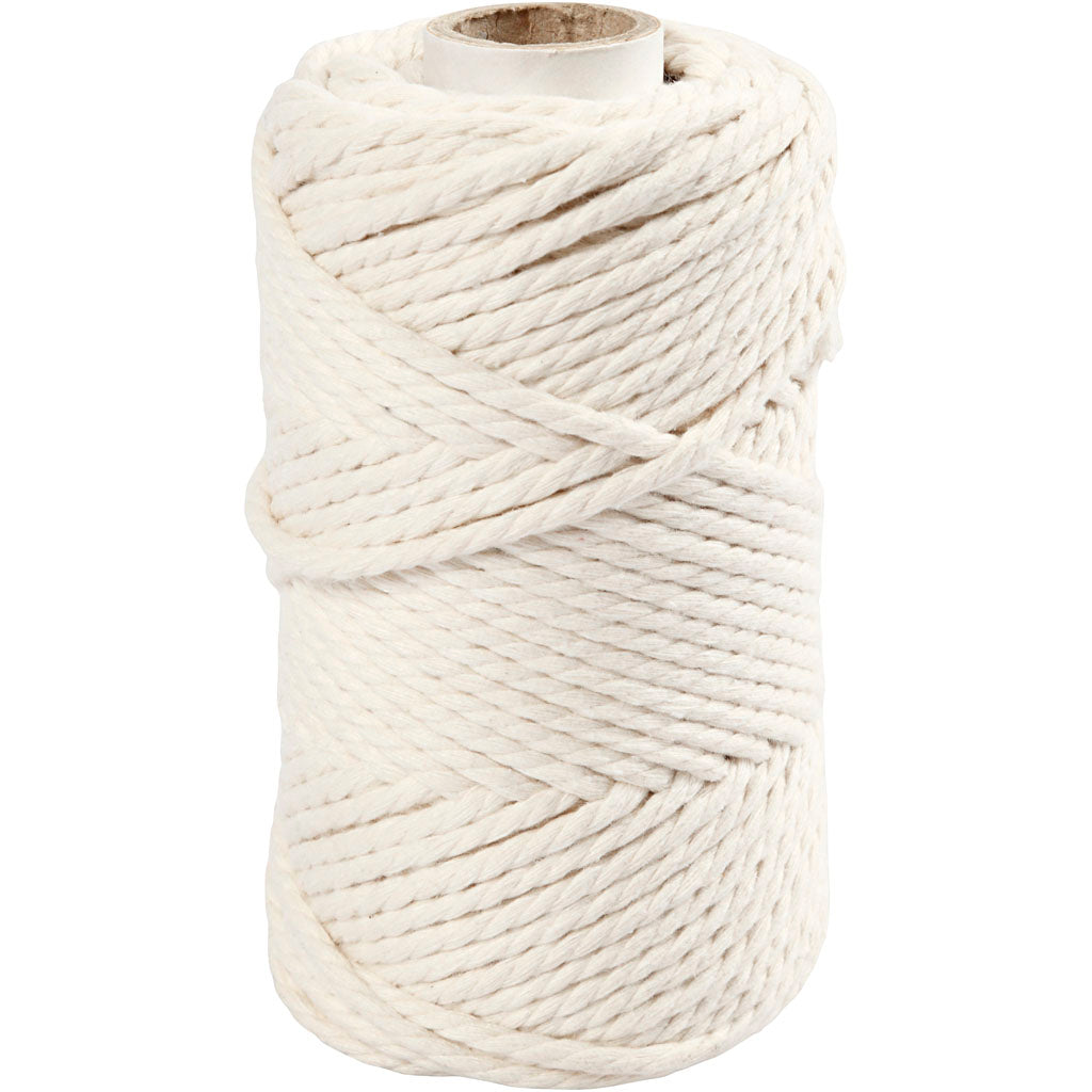 Creativ empresa macrame cable fuera de blanco, 55m