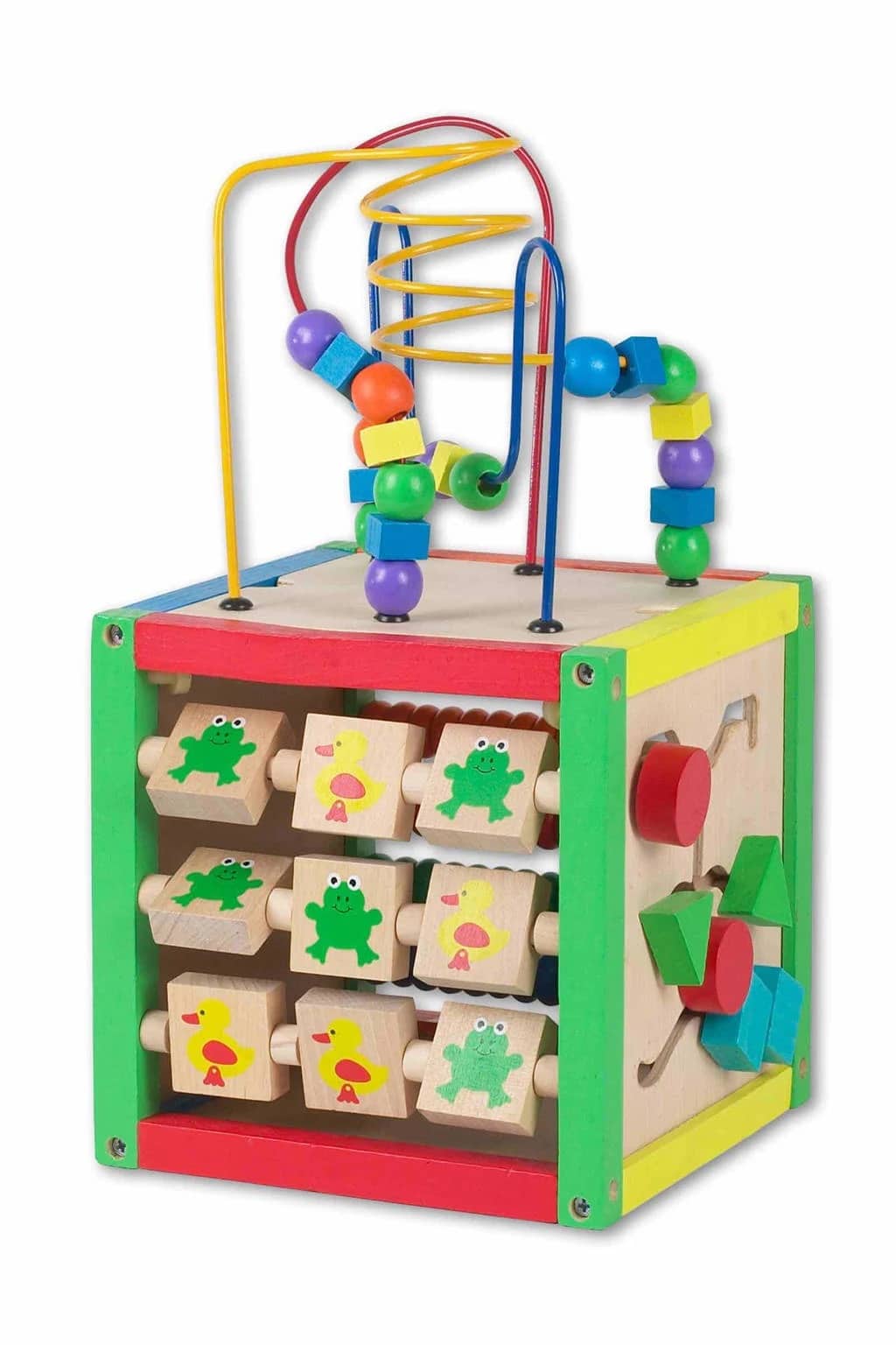 Attività in legno di Beeboo Cubo in pelle