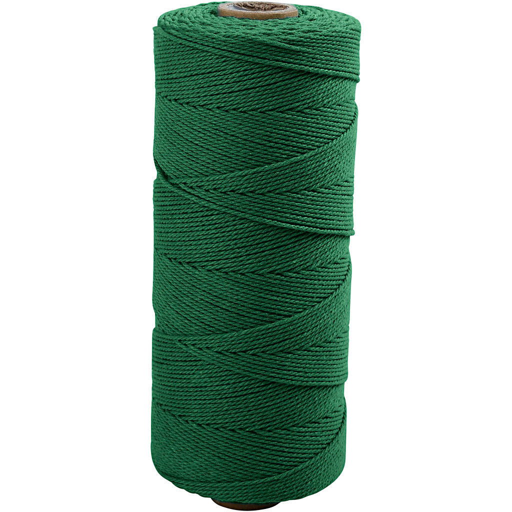 CASTIV CAMITIV CORSO MACRAMO, L: 315 m, spessore 1 mm, qualità sottile 12 12, verde, 220 g 1 palla