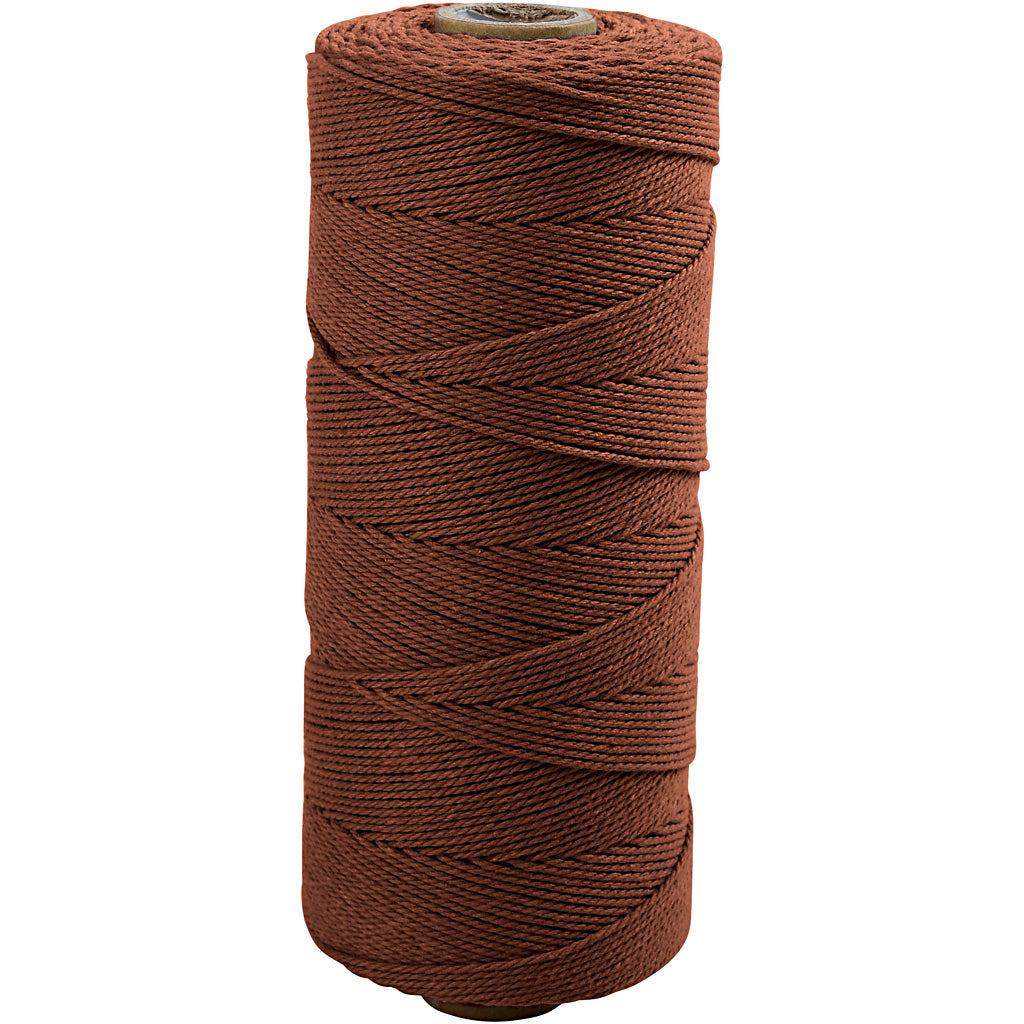 CASITIV CAMPAMIE CORDAMO, L: 315 m, spessore 1 mm, qualità sottile 12 12, marrone, 220 g 1 palla
