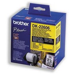 Nastro per etichettatura in lamina brother dk-22606 nero su giallo