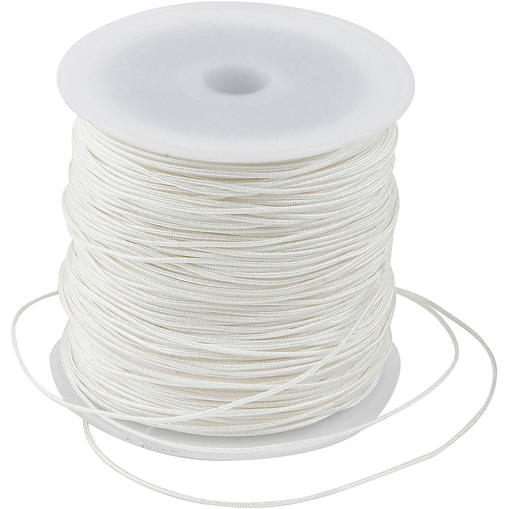 Creative Company Polyester Cord White 1 mm, 50m