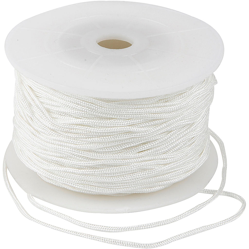 CORD de poliéster de creativ Company White 1 mm, 50m