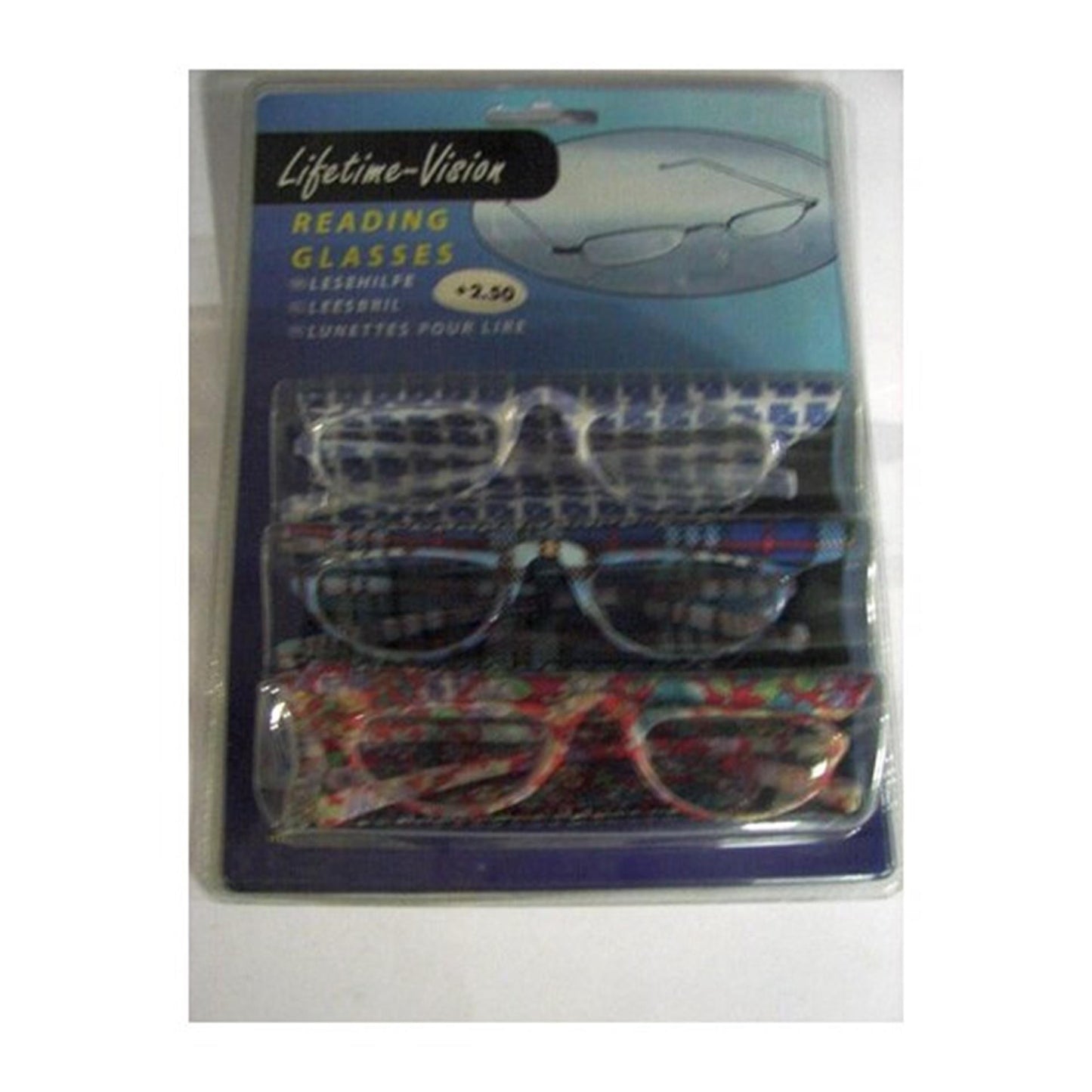 Juego de gafas de lectura de por vida con estuche.