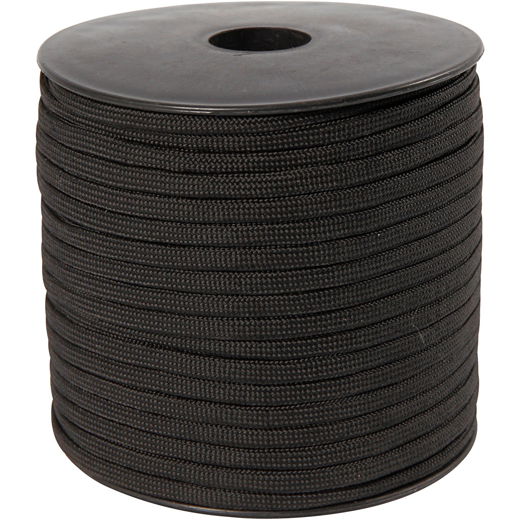 Cordone per macramè Creativ Company, l: 5 mm, nero, 50 m 1 rotolo